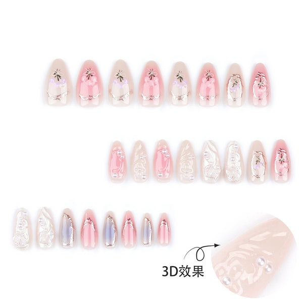 12 Sizes-24 Pcs Press On Nails JP3299