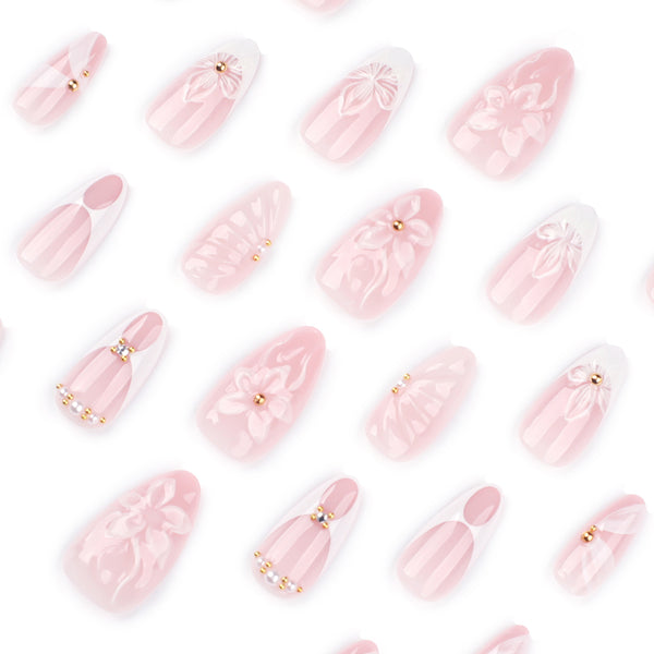 12 Sizes-24 Pcs Press On Nails JP3855