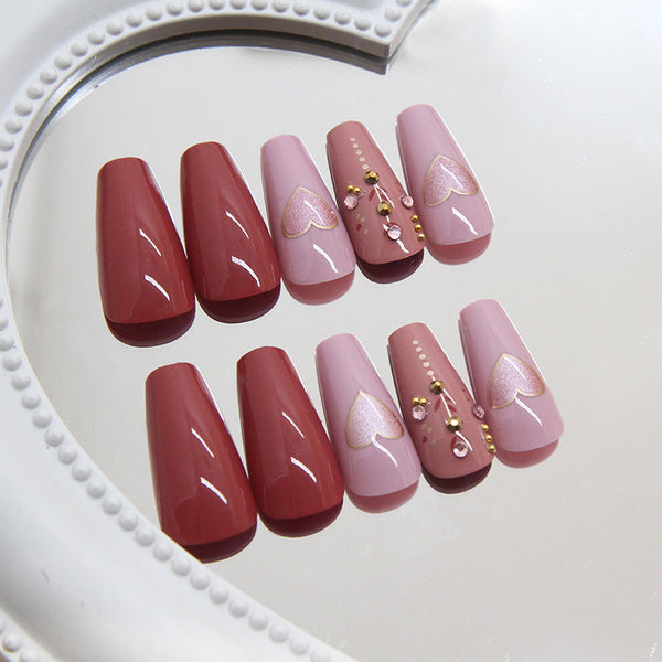 12 Sizes-24 Pcs Press On Nails Z933