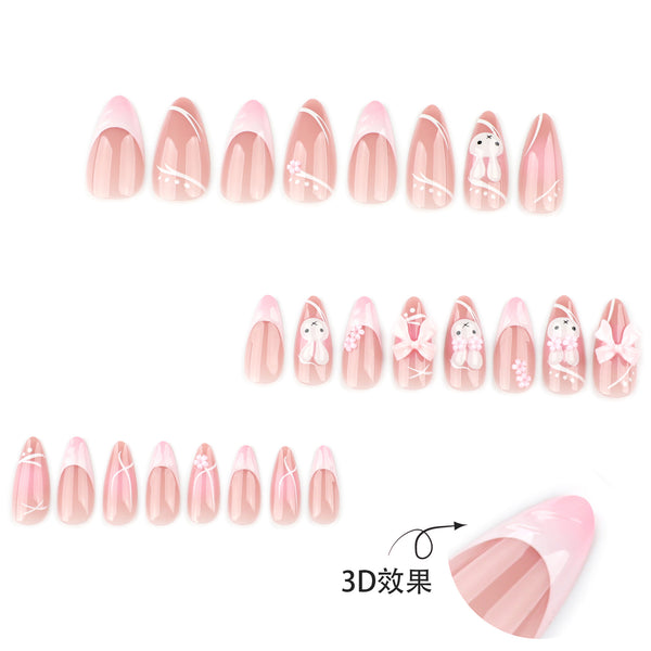 12 Sizes-24 Pcs Press On Nails JP4013