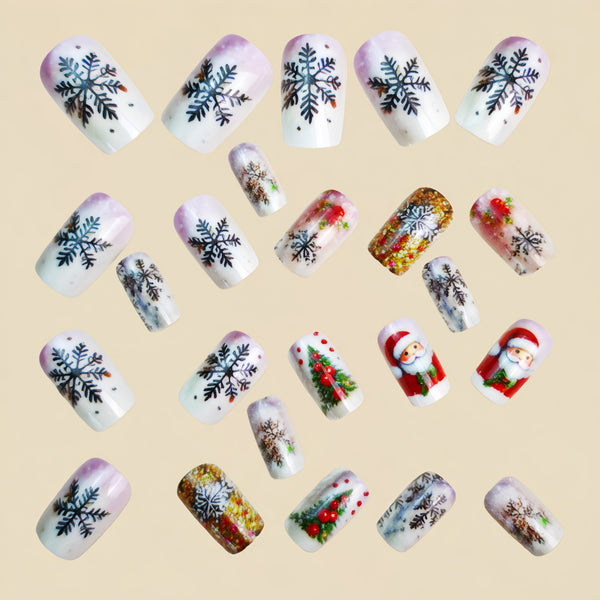 12 Sizes-24 Pcs Press On Nails Y1407