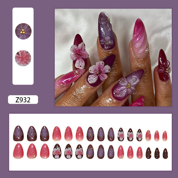 12 Sizes-24 Pcs Press On Nails Z932