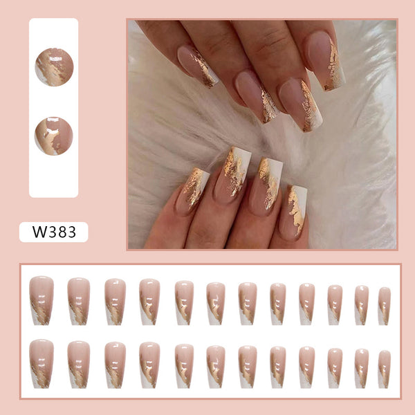 12 Sizes-24 Pcs Press On Nails W383