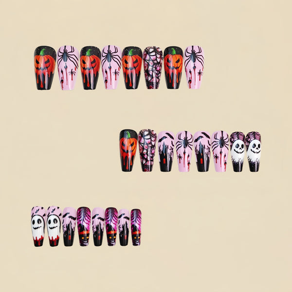 12 Sizes-24 Pcs Press On Nails Y1107