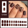 12 Sizes-24 Pcs Press On Nails C1555