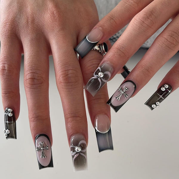12 Sizes-24 Pcs Press On Nails JP3385