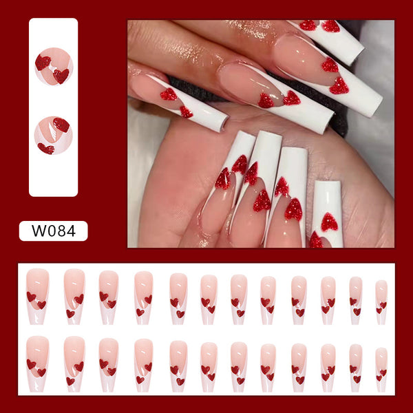 12 Sizes-24 Pcs Press On Nails W084