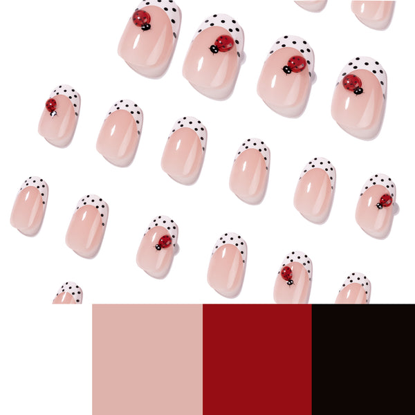 12 Sizes-24 Pcs Press On Nails JP4418