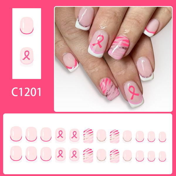 12 Sizes-24 Pcs Press On Nails C1201