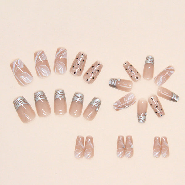 12 Sizes-24 Pcs Press On Nails Z661