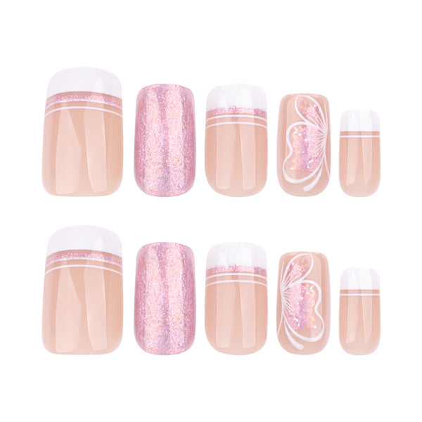 12 Sizes-24 Pcs Press On Nails JP3767