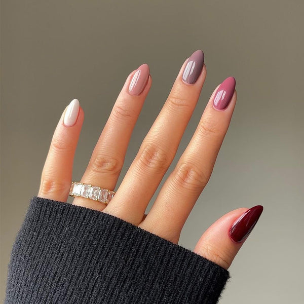 12 Sizes-24 Pcs Press On Nails JP3121