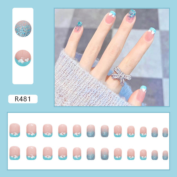 12 Sizes-24 Pcs Press On Nails R481