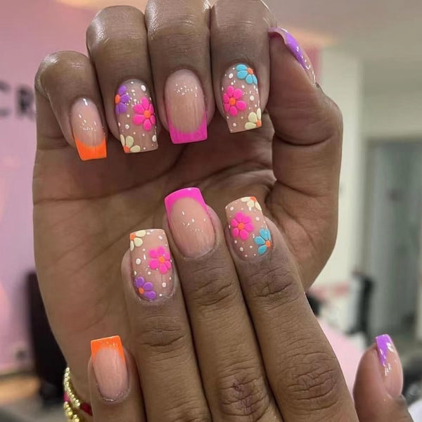 12 Sizes-24 Pcs Press On Nails C292