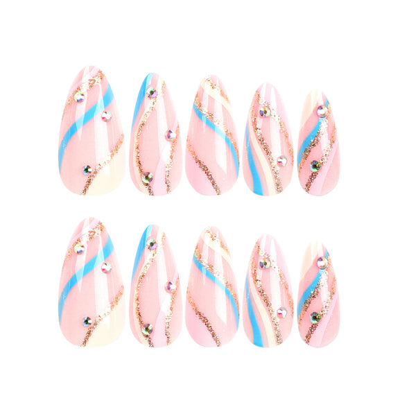 12 Sizes-24 Pcs Press On Nails JP2988