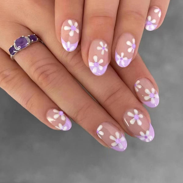 12 Sizes-24 Pcs Press On Nails W1260