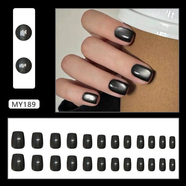 12 Sizes-24 Pcs Press On Nails MY189