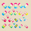 12 Sizes-24 Pcs Press On Nails Y1874