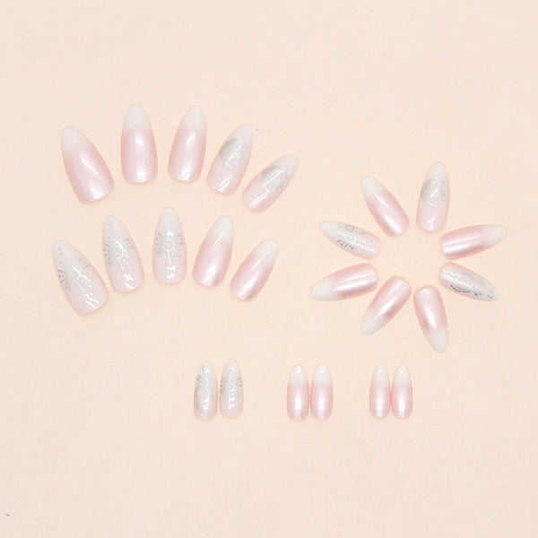 12 Sizes-24 Pcs Press On Nails W821