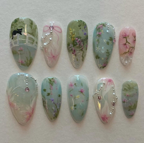 12 Sizes-24 Pcs Press On Nails JP3306