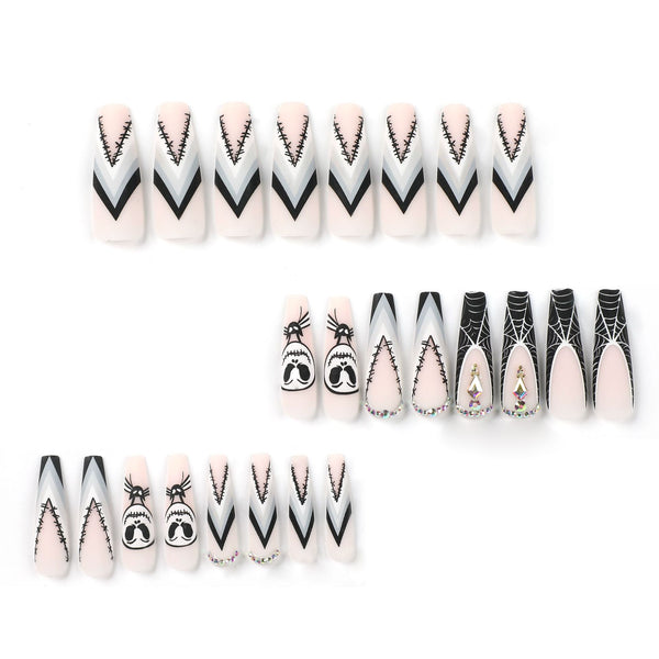 12 Sizes-24 Pcs Press On Nails JP2498