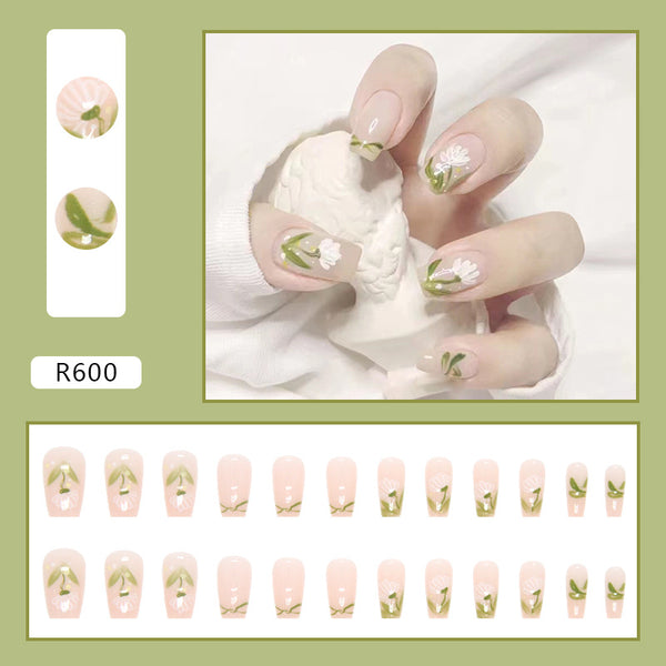 12 Sizes-24 Pcs Press On Nails R563