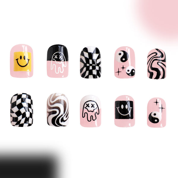 12 Sizes-24 Pcs Press On Nails C432