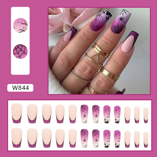 12 Sizes-24 Pcs Press On Nails W844