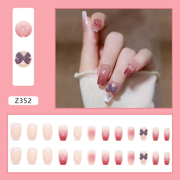 12 Sizes-24 Pcs Press On Nails Z352