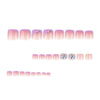 12 Sizes-24 Pcs Press On Nails JP4251