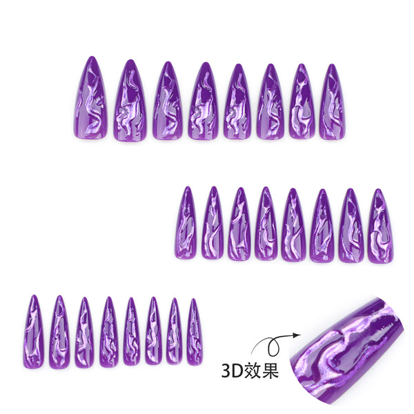 12 Sizes-24 Pcs Press On Nails JP3414