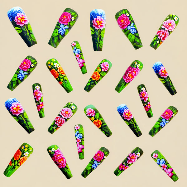 12 Sizes-24 Pcs Press On Nails Y644