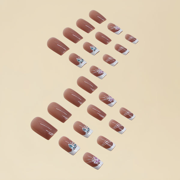 12 Sizes-24 Pcs Press On Nails Y019