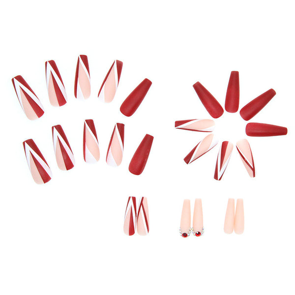 12 Sizes-24 Pcs Press On Nails Z399