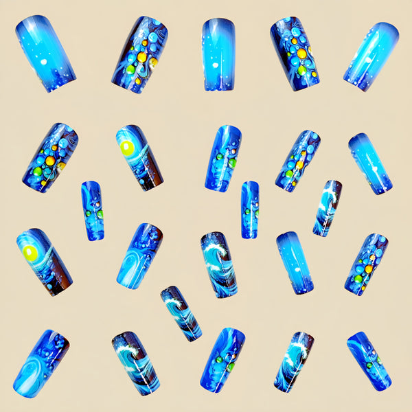 12 Sizes-24 Pcs Press On Nails Y450