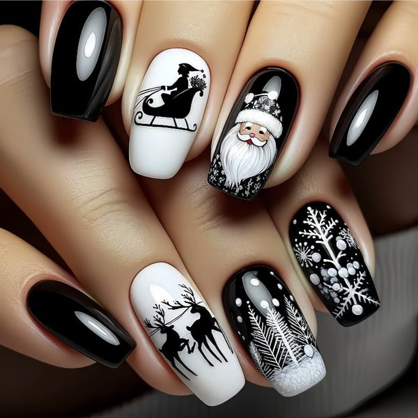 12 Sizes-24 Pcs Press On Nails Y267