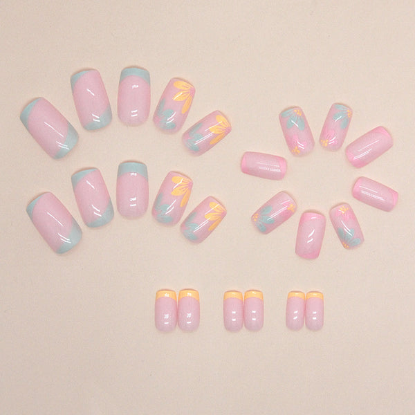 12 Sizes-24 Pcs Press On Nails W1358