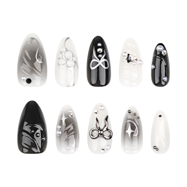 12 Sizes-24 Pcs Press On Nails JP3399