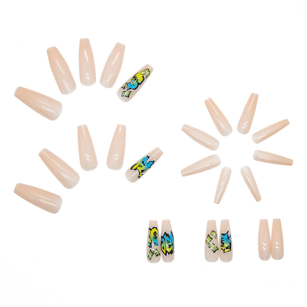 12 Sizes-24 Pcs Press On Nails W065