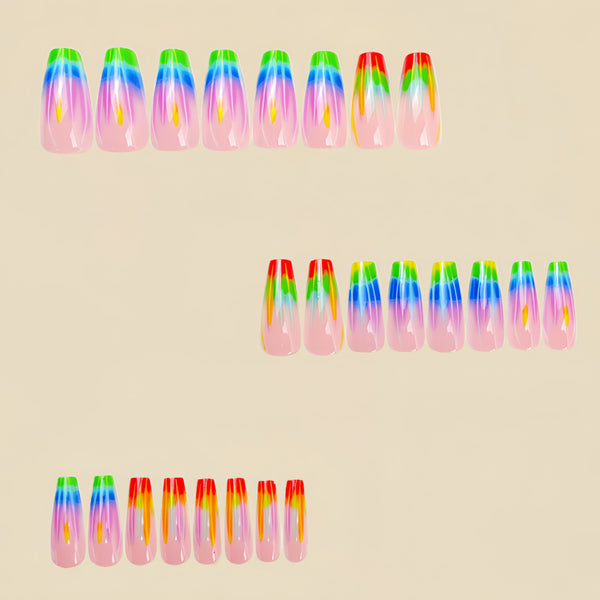 12 Sizes-24 Pcs Press On Nails Y647