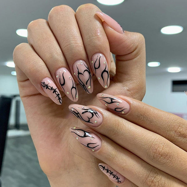 12 Sizes-24 Pcs Press On Nails Z678