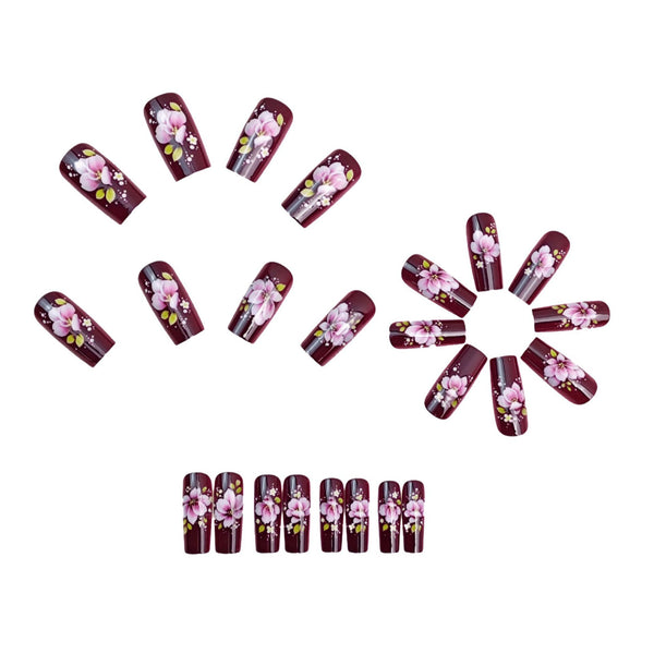 12 Sizes-24 Pcs Press On Nails Y1893