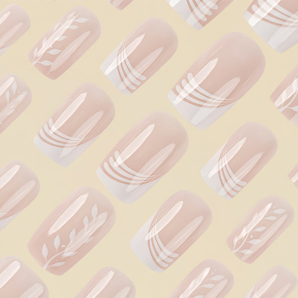 12 Sizes-24 Pcs Press On Nails Y113