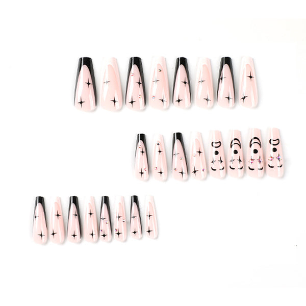 12 Sizes-24 Pcs Press On Nails JP2491