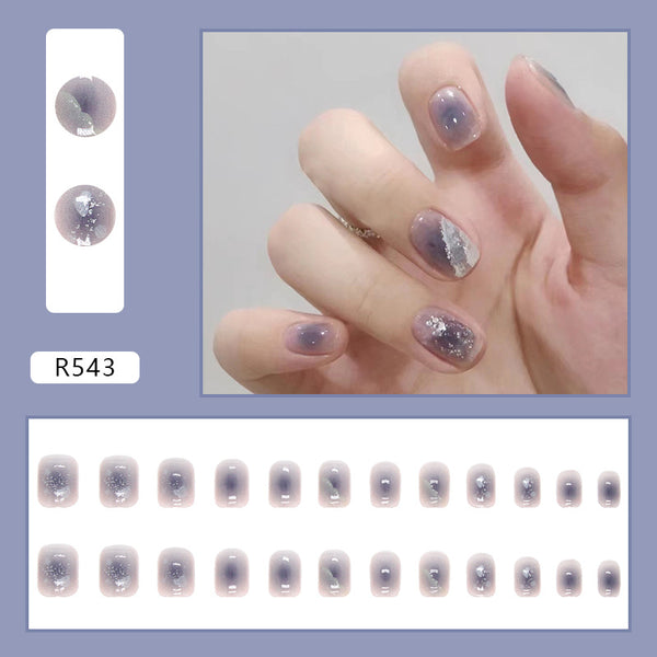 12 Sizes-24 Pcs Press On Nails R543