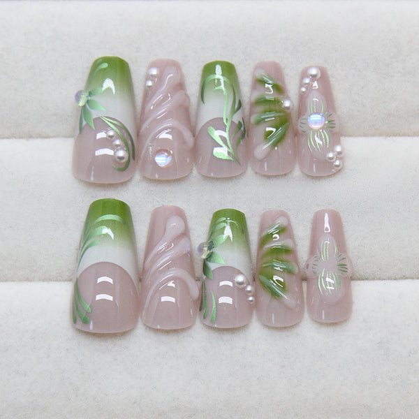 12 Sizes-24 Pcs Press On Nails Z989