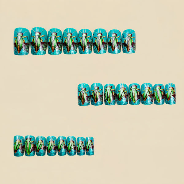12 Sizes-24 Pcs Press On Nails Y1376