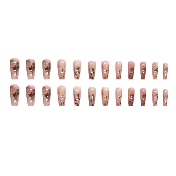 12 Sizes-24 Pcs Press On Nails R657