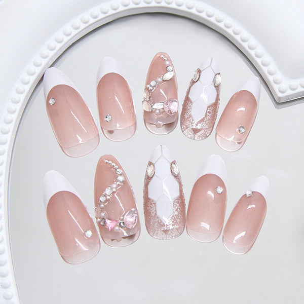 12 Sizes-24 Pcs Press On Nails Z1049