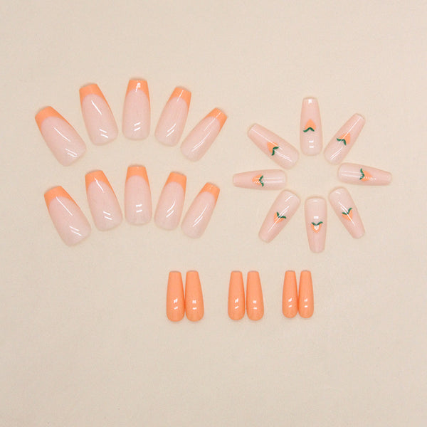 12 Sizes-24 Pcs Press On Nails W1181